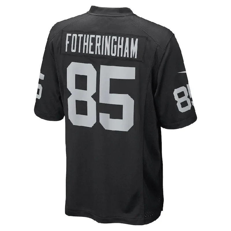 LV. Raiders #85 Cole Fotheringham Black Game Player Jersey Stitched American Football Jerseys-NFL Signature Jersey for Football Fans -