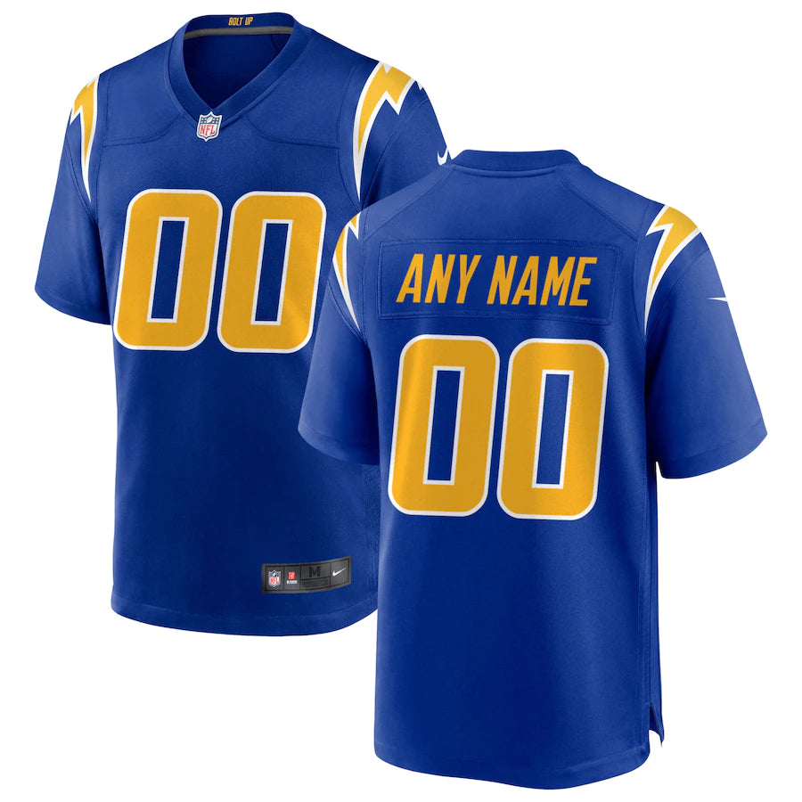 LOS ANGELES CHARGERS COLOR/ALTERNATE JERSEY-NBA Jersey with Player Name -