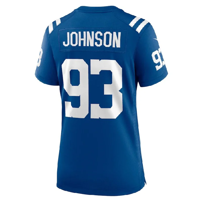 IN.Colts #93 Eric Johnson Royal Player Game Jersey Stitched American Football Jerseys-NFL Team Spirit Jersey -