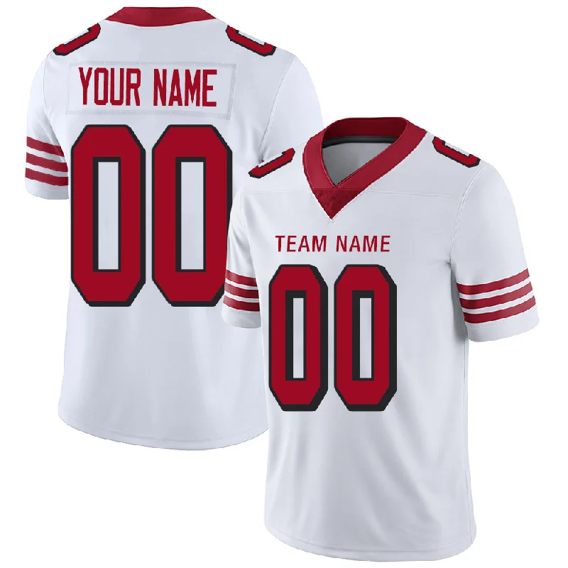 Custom SF.49ers Stitched American Football Jerseys Personalize Birthday Gifts White Jersey-NBA Official Game Jersey -