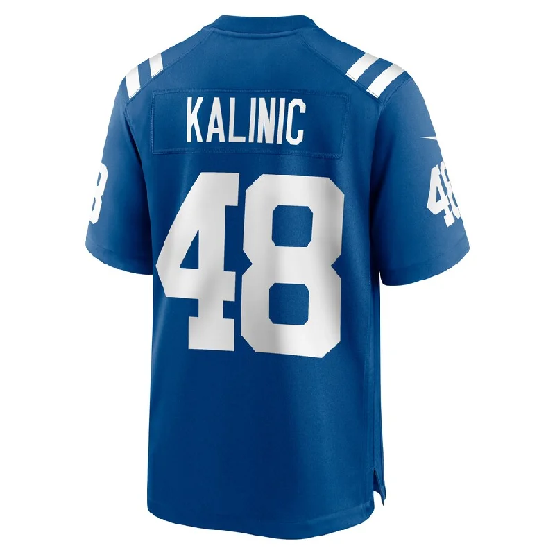 IN.Colts #48 Nikola Kalinic Royal Game Player Jersey Stitched American Football Jerseys-NFL Team Logo Football Jersey -