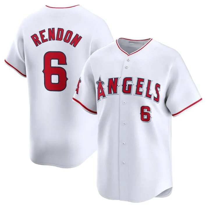 Los Angeles Angels #6 Anthony Rendon White Home Limited Stitched Baseball Jersey-NBA NBA Finals Jersey -