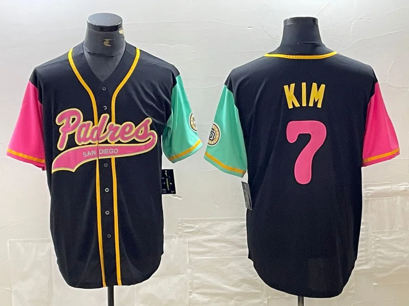 San Diego Padres #7 Ha Seong Kim Black NEW 2023 City Connect Cool Base Stitched Jerseys Baseball Jersey-NBA Youth Jersey for Sale -