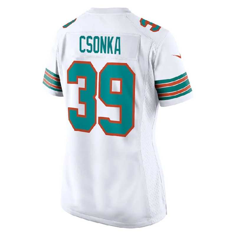 M.Dolphins #39 Larry Csonka White Retired Player Jersey Stitched American Football Jerseys-NFL Limited Edition Football Jersey -