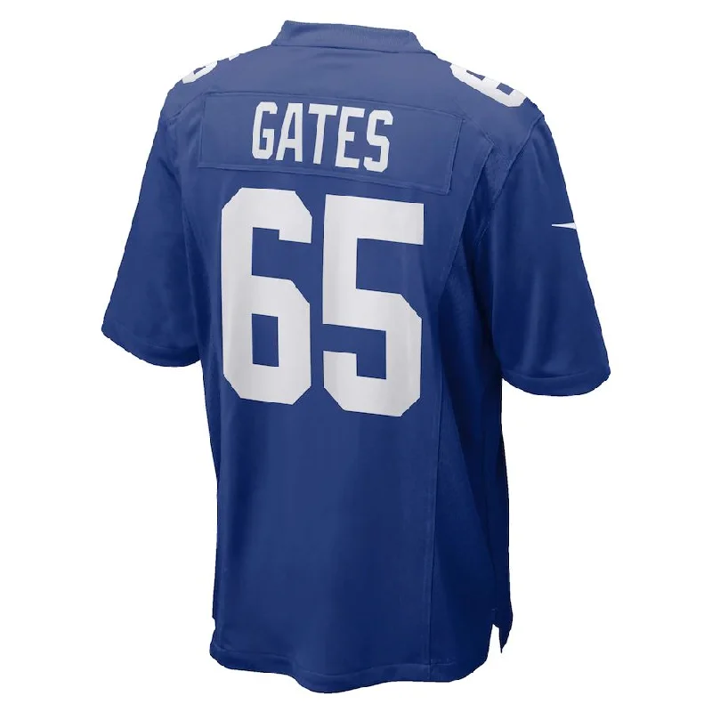 NY.Giants #65 Nick Gates Royal Game Jersey Stitched American Football Jerseys-NFL Official NFL Gear -