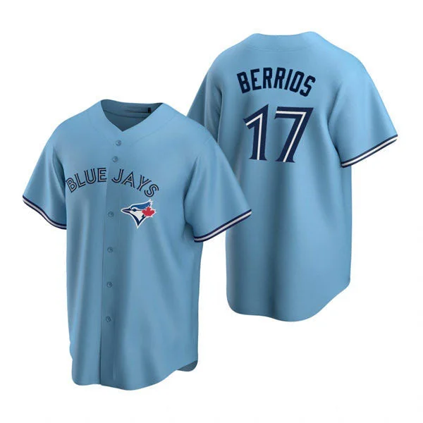 Toronto Blue Jays #17 Jose Berrios Powder Blue Alternate Cool Base Jersey Baseball Jerseys-NBA Official Jersey Shop -