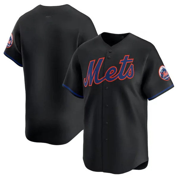 New York Mets Blank 2024 Black Alternate Limited Stitched Baseball Jersey-NBA Basketball Jersey Shop -