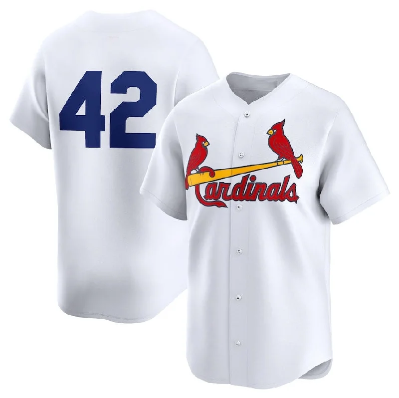 St. Louis Cardinals 2024 #42 Jackie Robinson Day Home Limited Jersey – White Stitches Baseball Jerseys-NBA NBA Player Edition Jerseys -