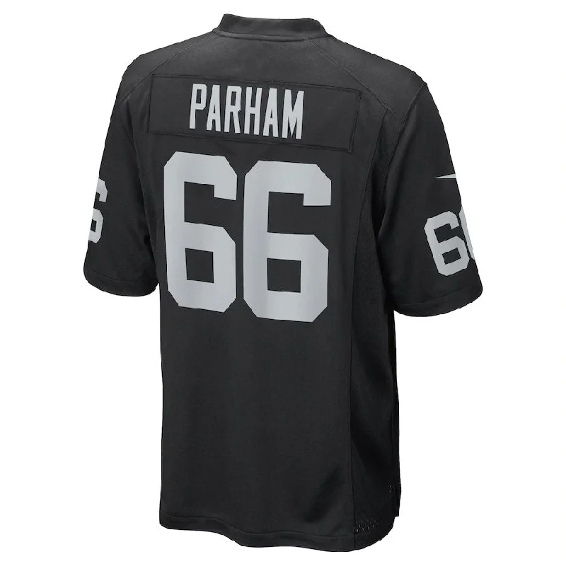 LV. Raiders #66 Dylan Parham Black Game Player Jersey Stitched American Football Jerseys-NFL Limited Edition NFL Jersey -