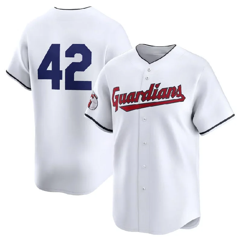 Cleveland Guardians 2024 #42 Jackie Robinson Day Home Limited Jersey – White Stitches Baseball Jerseys-NBA Game Day Basketball Jersey -