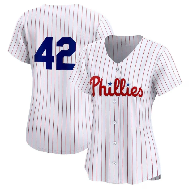 Philadelphia Phillies 2024 #42 Jackie Robinson Day Home Limited Jersey – White Stitches Baseball Jerseys-NBA Player Fan Gear Jersey -