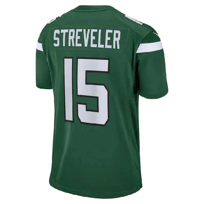 NY.Jets #15 Chris Streveler Gotham Green Game Player Jersey Stitched American Football Jerseys-NFL Elite Football Jersey -