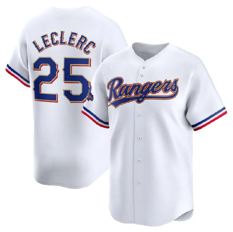 Texas Rangers #25 Jose Leclerc 2024 Gold Collection Limited Player Jersey – White Baseball Jerseys-NBA Jersey for Women -