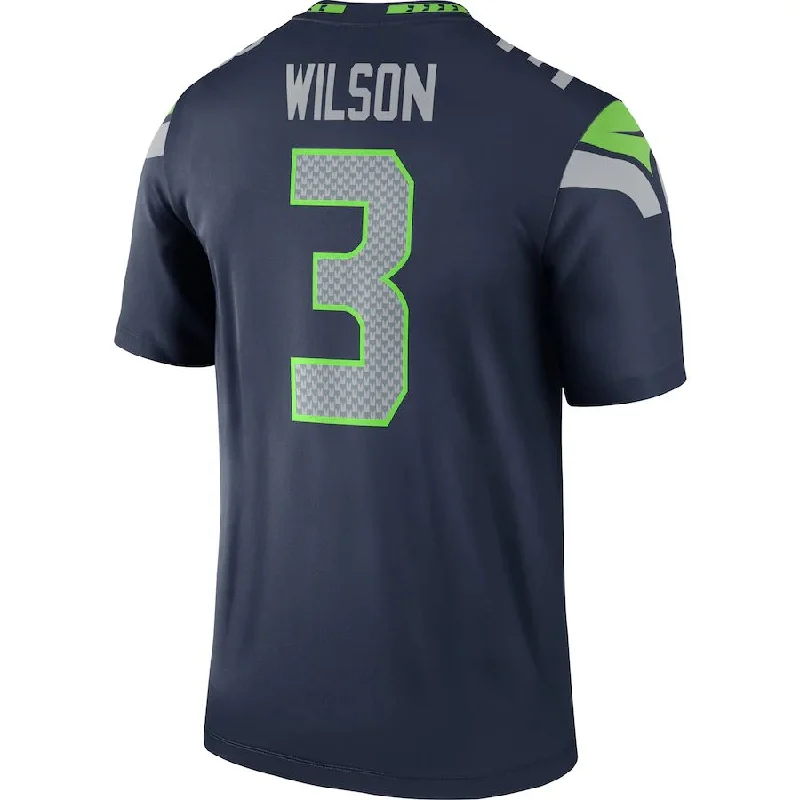 S.Seahawks #3 Russell Wilson College Navy Legend Jersey Stitched American Football Jerseys-NFL Fan Jersey Sale -