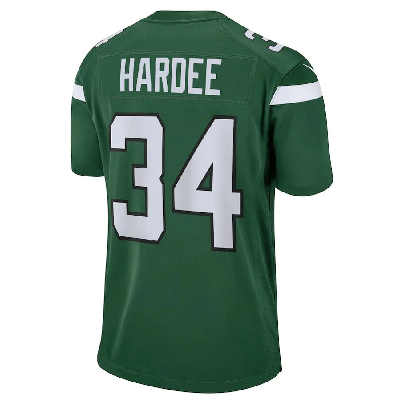 NY.Jets #34 Justin Hardee Gotham Green Game Jersey Stitched American Football Jerseys-NFL Game-Worn Player Jersey -