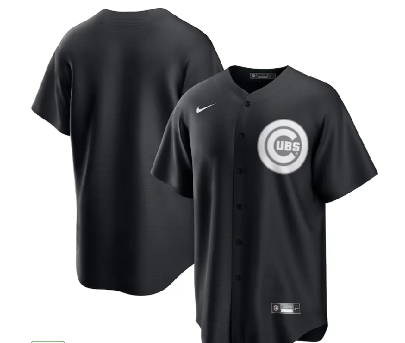 CHICAGO CUBS BLACK ALTERNATE REPLICA JERSEY-NBA Jerseys with Player’s Signature -