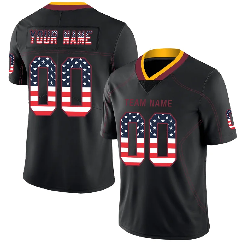 Custom W.Football Team Jerseys Stitched American Personalize Birthday Gifts Black Jersey Football Jerseys-NBA Retro Jersey -