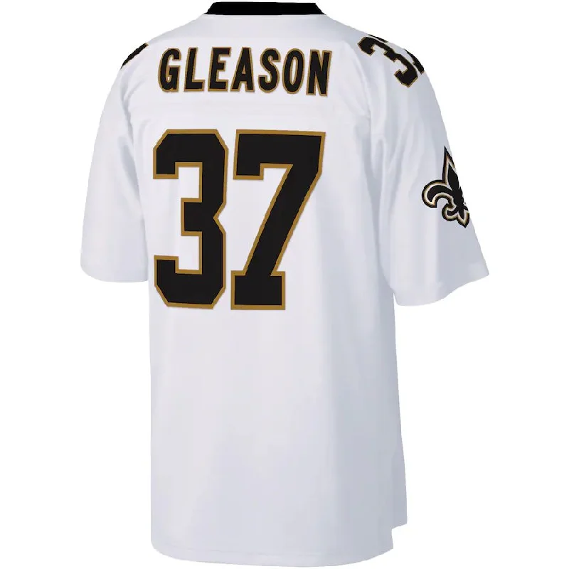 NO.Saints #37 Steve Gleason Mitchell & Ness White Legacy Replica Jersey Stitched American Football Jerseys-NFL Signature Jersey -