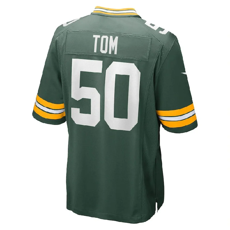 GB.Packers #50 Zach Tom Green Game Player Jersey Stitched American Football Jerseys-NFL Authentic Football Jerseys -