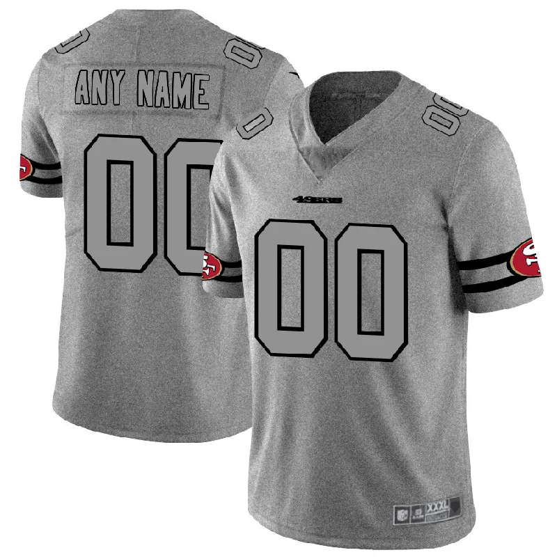 Custom SF.49ers 2019 Gray Gridiron Gray Vapor Untouchable Limited Jersey  Stitched American Football Jerseys-NBA Official NBA Jersey -