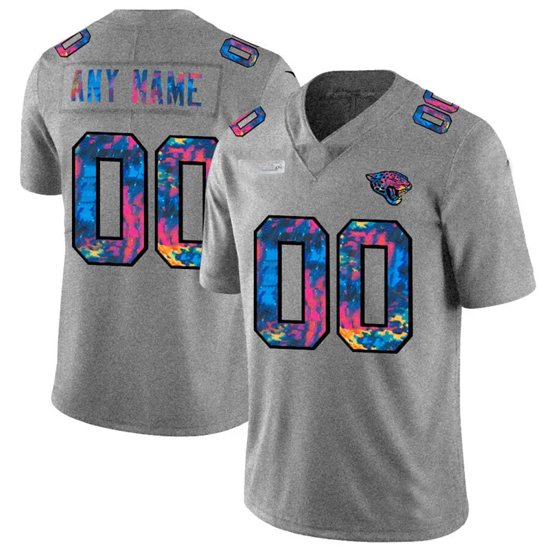 Custom J.Jaguars Multi-Color 2020 Crucial Catch Vapor Untouchable Limited Jersey Greyheather Stitched American Football Jerseys-NBA Championship Edition Jersey Sale -