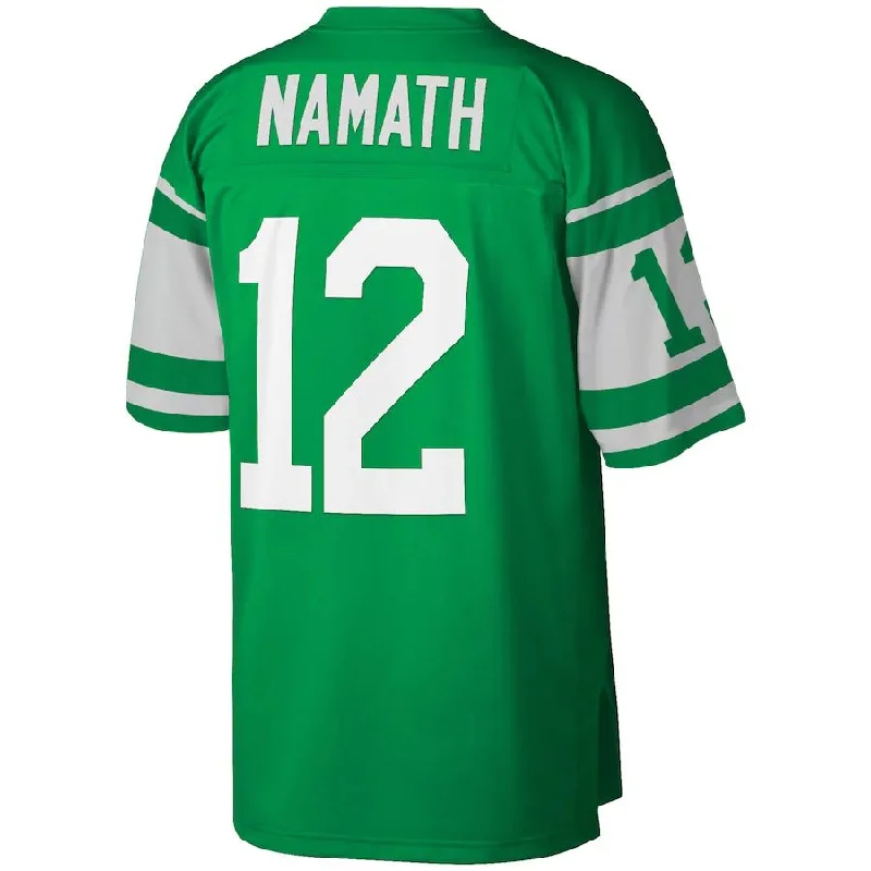 NY.Jets #12 Joe Namath Mitchell & Ness Kelly Green Legacy Replica Jersey Stitched American Football Jerseys-NFL Signature Jersey for Football Fans -