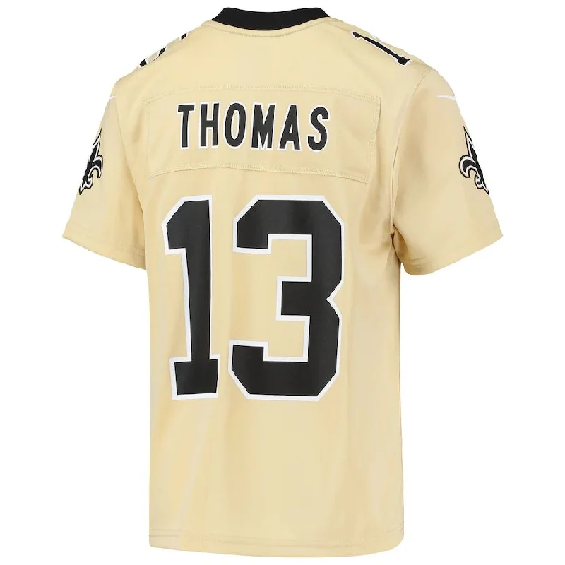 NO.Saints #13 Michael Thomas Gold Inverted Game Jersey Stitched American Football Jerseys-NFL Custom Football Jersey -