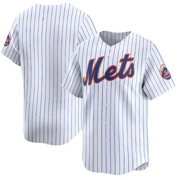 New York Mets Blank 2024 White Home Limited Stitched Baseball Jersey-NBA Game Day Basketball Jersey -