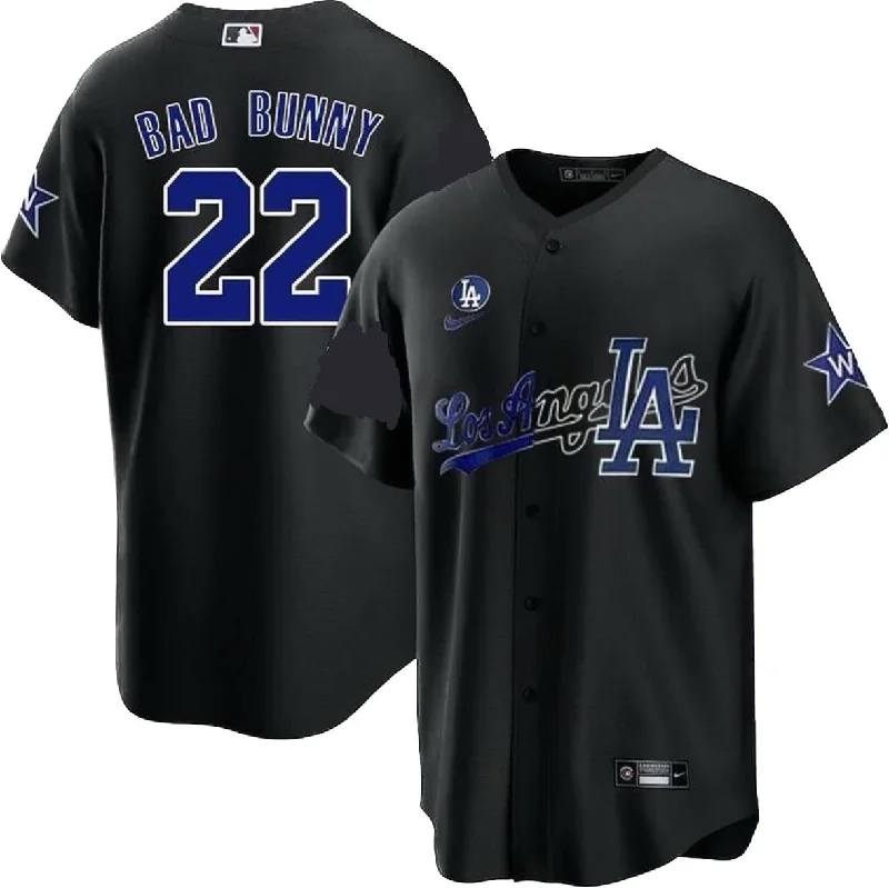 MLB ALL-STAR BAD BUNNY JERSEY (BLUE & BLACK COLOR)-NBA Basketball Jersey Online -