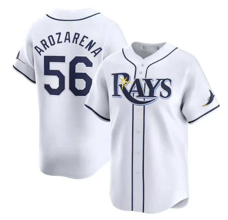 Tampa Bay Rays #56 Randy Arozarena White Home Limited Stitched Baseball Jersey-NBA NBA Team Jersey for Sale -