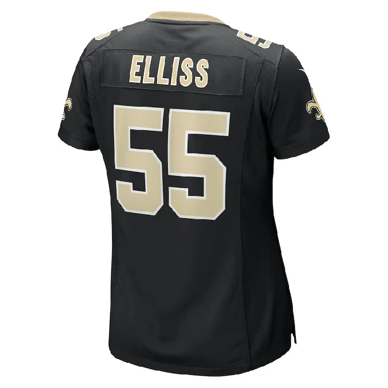 NO.Saints #55 Kaden Elliss Black Game Jersey Stitched American Football Jerseys-NFL Men’s Custom Jersey -