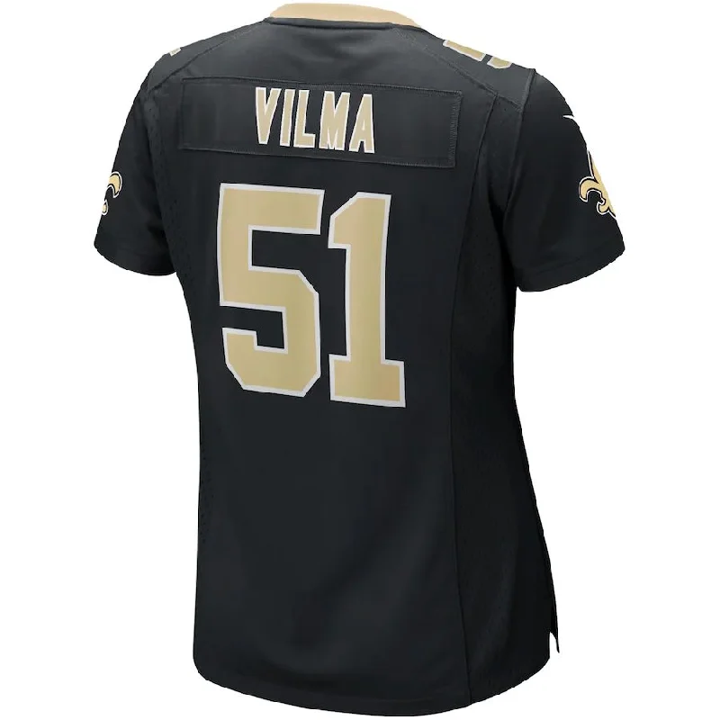 NO.Saints #51 Jonathan Vilma Black Game Retired Player Jersey Stitched American Football Jerseys-NFL Player Signature Jersey Sale -