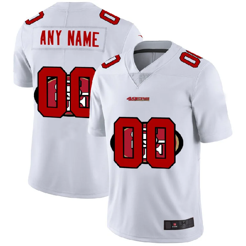 Custom SF.49ers White Team Big Logo Vapor Untouchable Limited Jersey Stitched American Football Jerseys-NBA Jersey Sale Online -