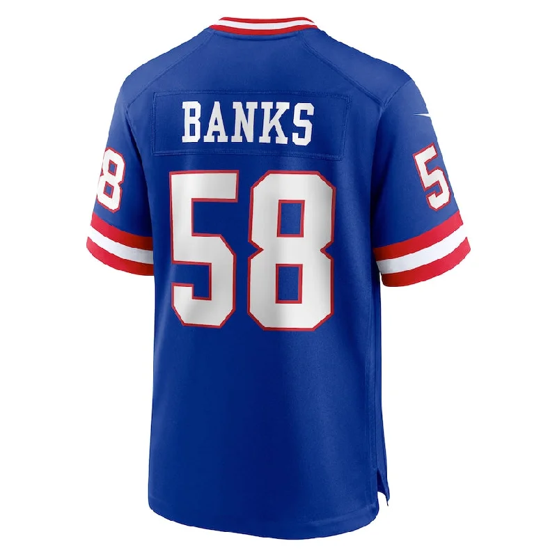 NY.Giants #58 Carl Banks Royal Classic Retired Player Game Jersey Stitched American Football Jerseys-NFL Jersey Collection Sale -