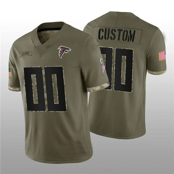 Custom A.Falcons ACTIVE PLAYER 2022 Olive Salute To Service Limited Stitched Jersey Football Jerseys-NBA NBA Basketball Jersey with Official Tags -