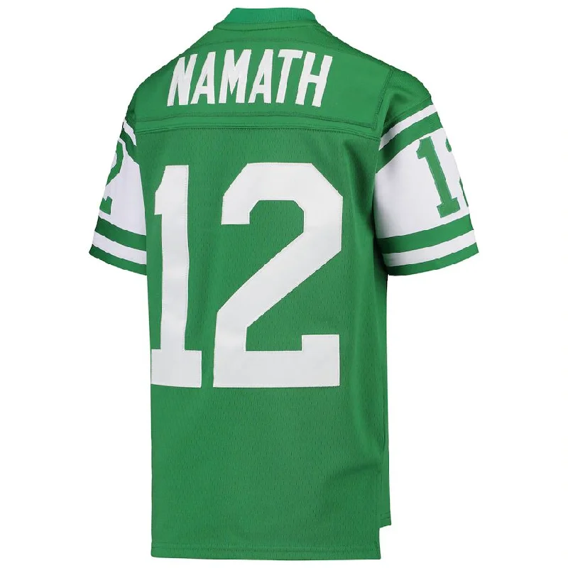 NY.Jets #12 Joe Namath Mitchell & Ness Green 1968 Legacy Retired Player Jersey Stitched American Football Jerseys-NFL Custom Football Jerseys Online -