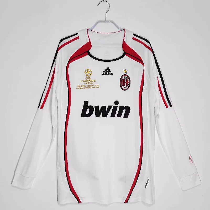 AC MILAN AWAY RETRO LONG SLEEVE JERSEY 06/07-NBA Basketball Jersey with Player Name and Number -