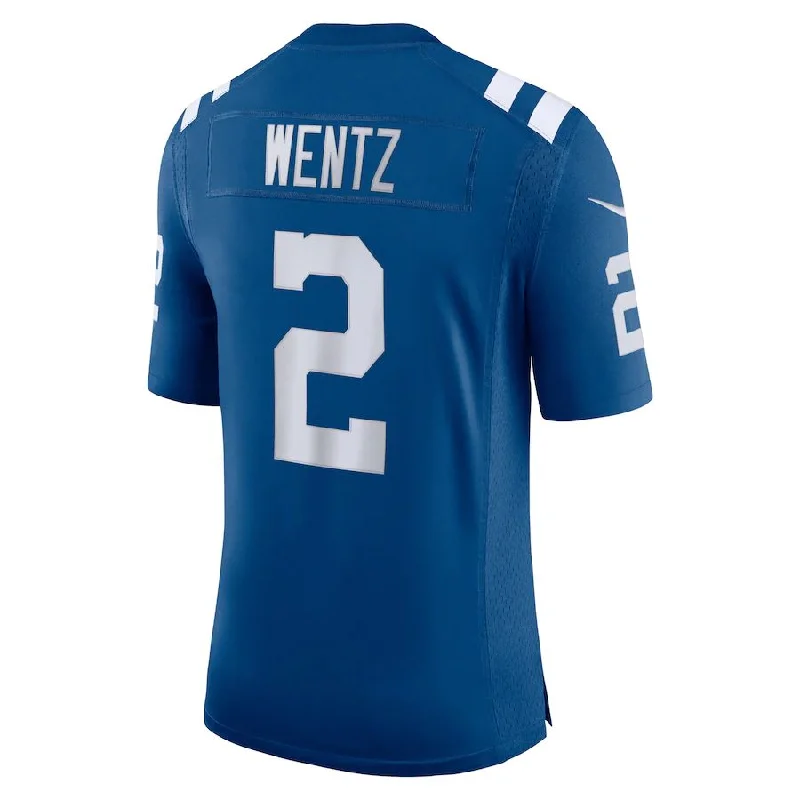 IN.Colts #2 Carson Wentz Royal Vapor Limited Jersey Stitched American Football Jerseys-NFL Signature Jersey for Football Fans -