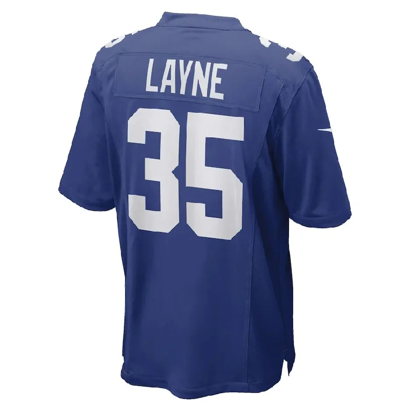 NY.Giants #35 Justin Layne Royal Game Player Jersey Stitched American Football Jerseys-NFL Vintage Football Jersey -