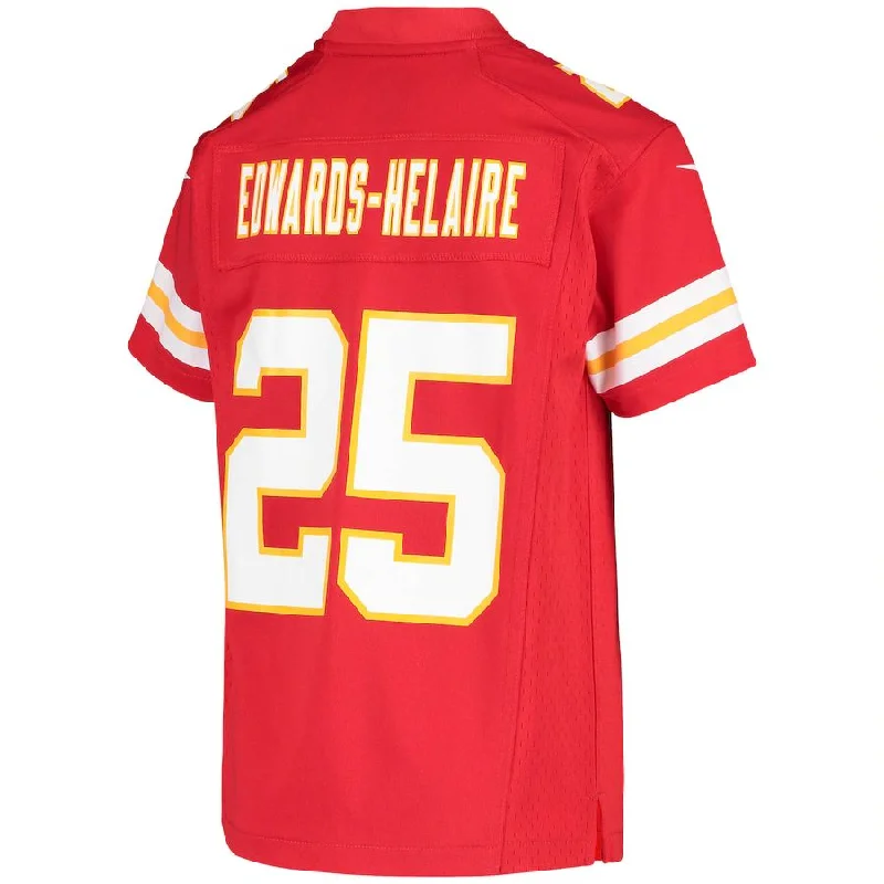 KC.Chiefs #25 Clyde Edwards-Helaire Red Team Game Jersey Stitched American Football Jerseys-NFL Football Jersey Online Store -