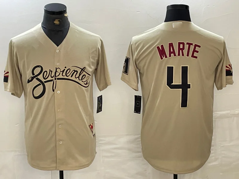 Arizona Diamondback #4 Ketel Marte 2021 Gold City Connect Cool Base Stitched Baseball Jerseys-NBA Basketball Jersey with Team Logo -