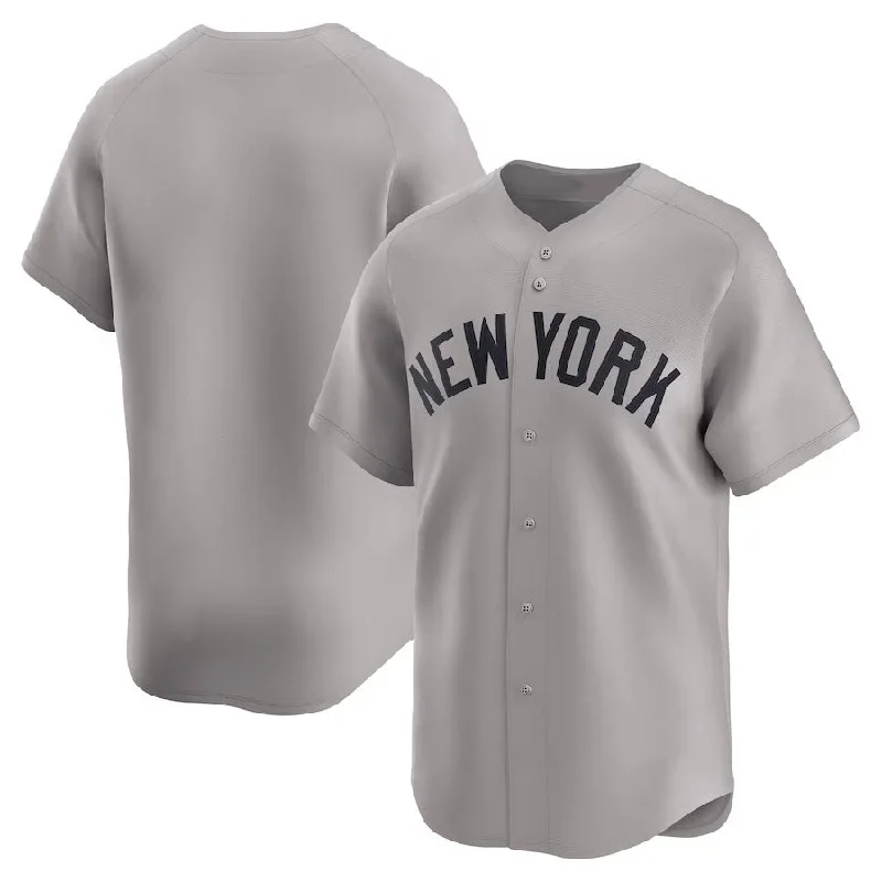 New York Yankees Away Limited Jersey - Gray Stitches Baseball Jerseys-NBA Basketball Jersey Collection -