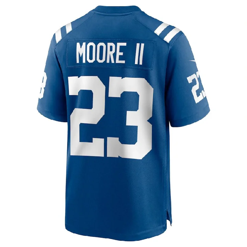 IN.Colts #23 Kenny Moore II Royal Game Jersey Stitched American Football Jerseys-NFL Team Logo Jersey -