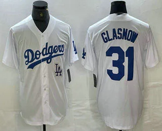 Los Angeles Dodgers #31 Tyler Glasnow White Stitched Cool Base Jersey Baseball Jersey-NBA Custom Jerseys for Sale -