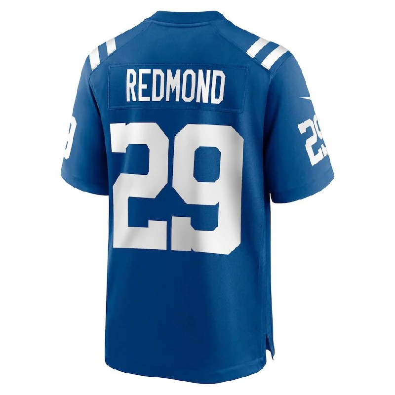 IN.Colts #29 Will Redmond Royal Game Player Jersey Stitched American Football Jerseys-NFL Football Jersey for All Fans -