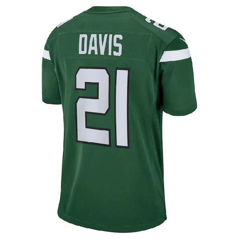 NY.Jets #21 Ashtyn Davis Gotham Green Game Player Jersey Stitched American Football Jerseys-NFL Men’s Custom Jersey -