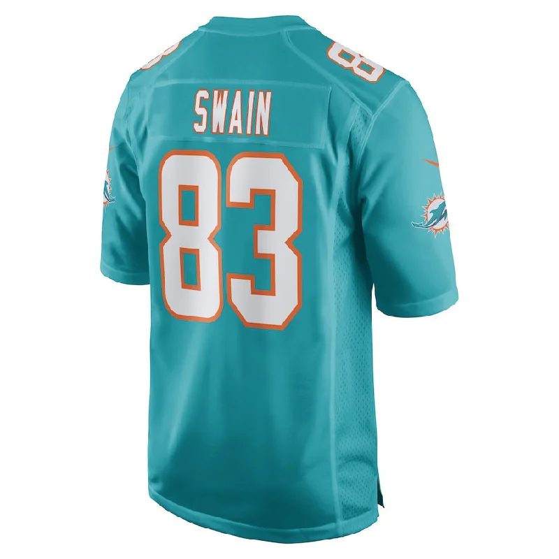 M.Dolphins #83 Freddie Swain Aqua Game Player Jersey Stitched American Football Jerseys-NFL Football Jersey Collection -