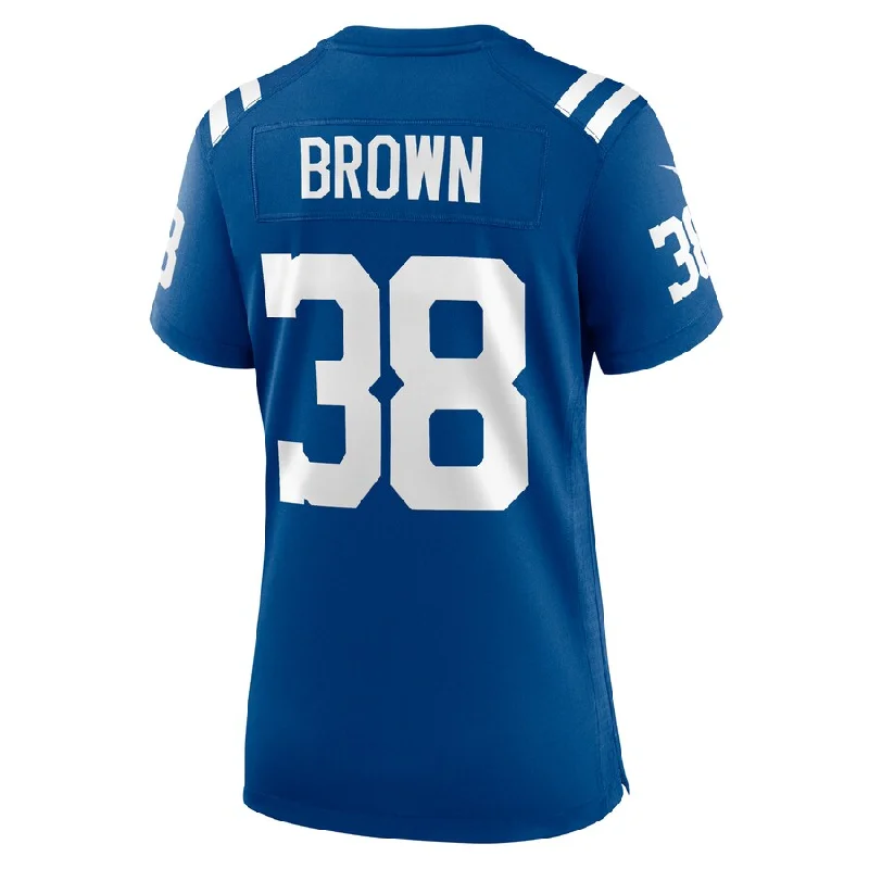 IN.Colts #38 Tony Brown Royal Player Game Jersey Stitched American Football Jerseys-NFL Football Jersey with Player Number -