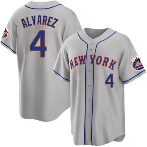 New York Mets #4 Francisco álvarez Gray 2023 Cool Base Stitched Baseball Jersey-NBA Men’s Basketball Jersey -