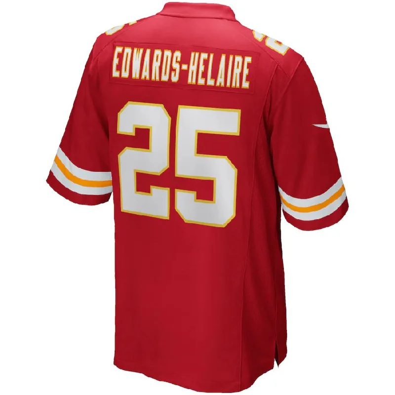 KC.Chiefs #25 Clyde Edwards-Helaire Red Game Jersey Stitched American Football Jerseys-NFL Custom Jersey -